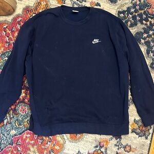 Nike Men's Dark Blue Crewneck Sweater